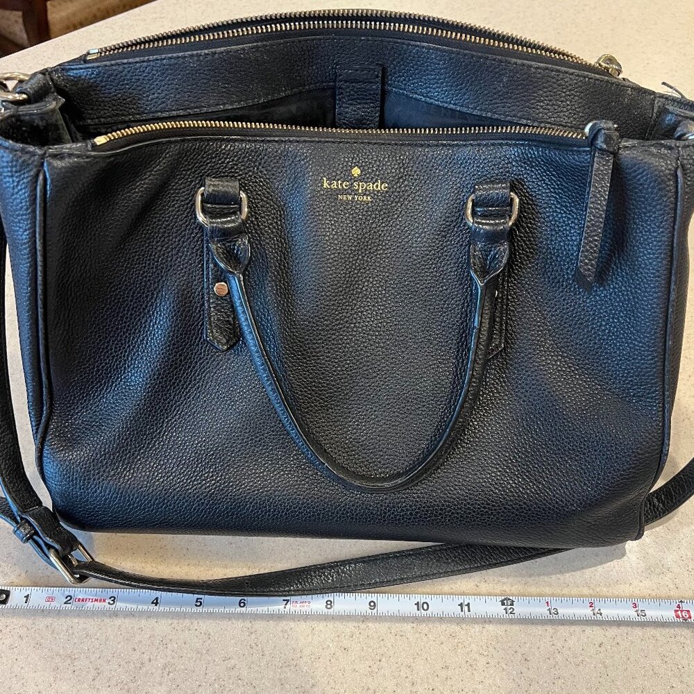 Kate Spade Large Black Leather Handbag Shoulder Bag